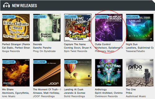 Splattered Implant & Nicholson – Outta Control is Featured Release on Beatport