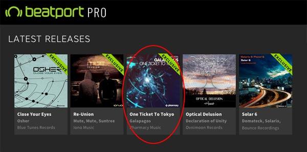 Galapagos – Ticket to Tokyo is Featured Release on Beatport