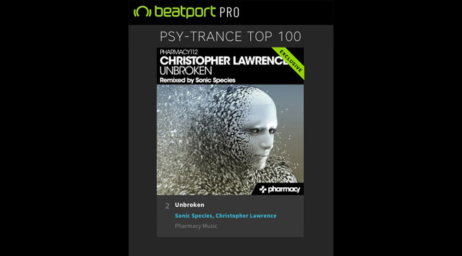 Christopher Lawrence – Unbroken feat. Sonic Species hits #2 on Beatport Chart