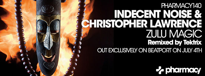 Indecent Noise & Christopher Lawrence – Zulu Magic at #6 on Beatport