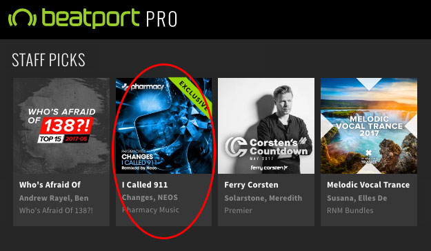 Changes – I Called 911 feat. Neos Remix is Staff Pick on Beatport