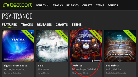 Triceradrops debut artist album Coalesce hits #1 on Beatport