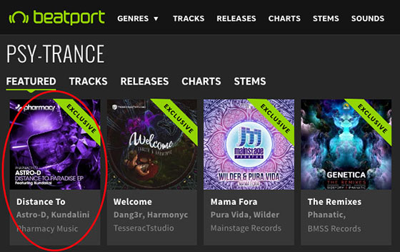 Astro D – Distance To Paradise EP feat. Kundalini debuts at #53 on Beatport