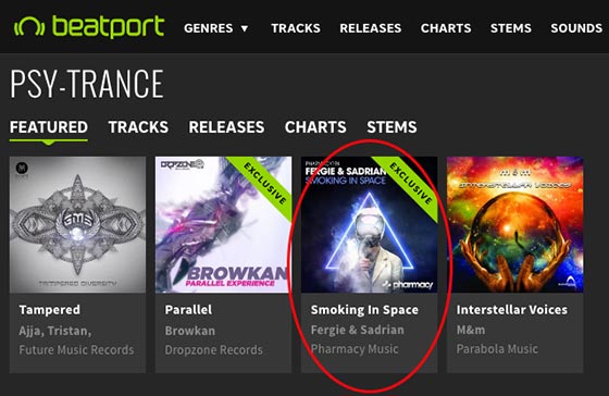 Fergie & Sadrian – Smoking In Space is a Featured Release on Beatport