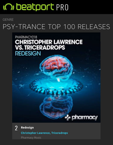 Christopher Lawrence & Triceradrops – Redesign is #2 on Beatport Top 100